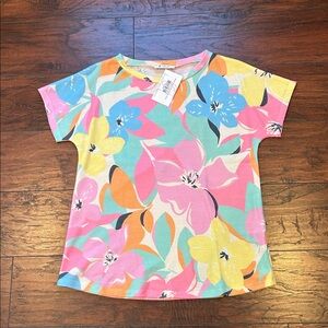 BomBom Floral Top NWT